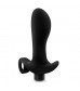 Черный анальный вибратор Silicone Vibrating Prostate Massager 01 - 10,8 см.
