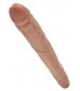 Кофейный двусторонний фаллоимитатор 16  Thick Double Dildo - 40,6 см.