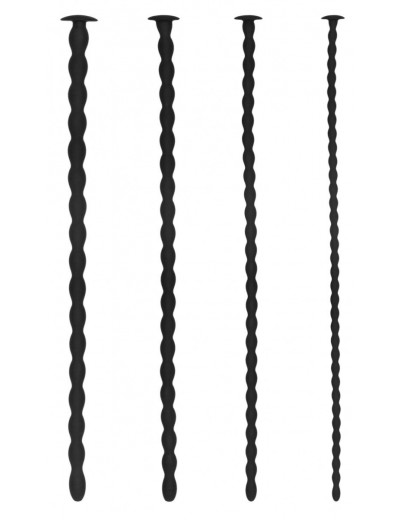 Набор из 4 стимуляторов уретры Silicone Spiral Screw Plug Set Advanced