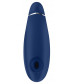Синий бесконтактный клиторальный стимулятор Womanizer Premium