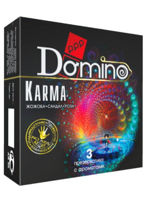 Ароматизированные презервативы Domino Karma - 3 шт.