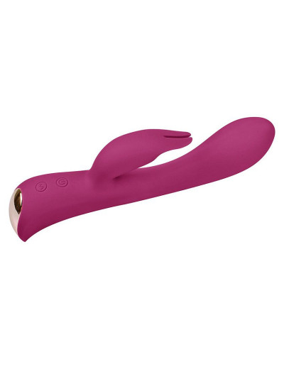 Бордовый вибромассажер-кролик 5  Silicone Bunny Love - 19,1 см.