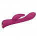 Бордовый вибромассажер-кролик 5  Silicone Bunny Love - 19,1 см.