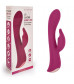 Бордовый вибромассажер-кролик 5  Silicone Bunny Love - 19,1 см.