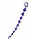 Фиолетовая силиконовая анальная цепочка Grape - 35 см.
