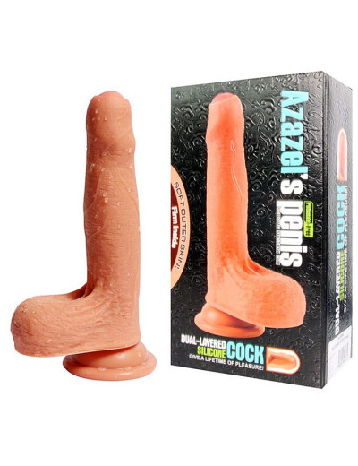 Телесный фаллоимитатор-реалистик Azazels Penis на присоске - 17 см.
