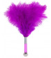 Фиолетовая метелка-пуховка с круглым наконечником FEATHER TICKLER - 24 см.