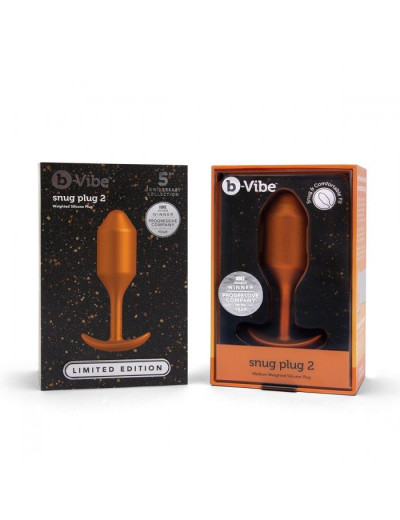 Пробка для ношения цветы бронзы B-vibe Snug Plug 2 - 11 см.