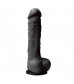 Черный фаллоимитатор Colours Pleasures 8  Dildo - 24,8 см.