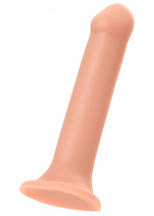 Телесный фаллос на присоске Silicone Bendable Dildo XL - 20 см.