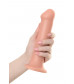 Телесный фаллос на присоске Silicone Bendable Dildo XL - 20 см.