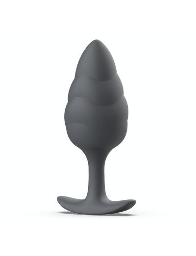 Серая анальная пробка Bswish Bfilled Basic Plus Wave - 10,8 см.