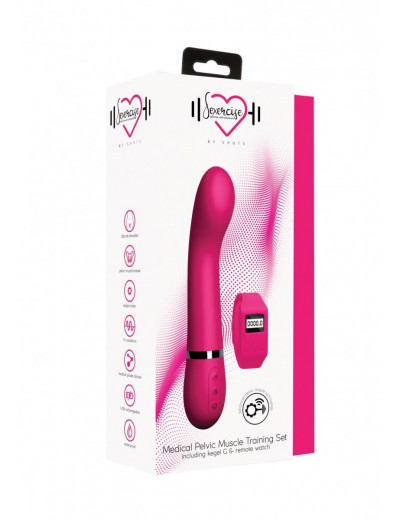 Розовый вибромассажер Kegel G - 20 см.