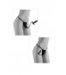 Черные трусики Remote Bowtie Bikini S-M-L с вибрацией и анальным стимулятором