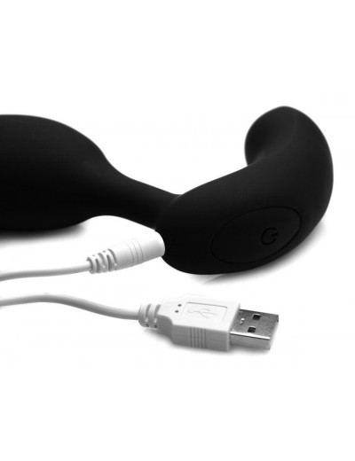 Черный стимулятор простаты 10X P-Flexer Prostate Stimulating Anal Butt Plug - 13,7 см.