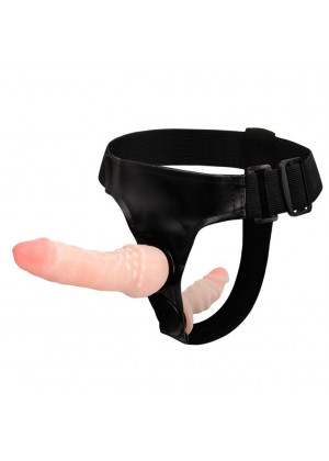 Поясной фаллос на трусиках с вагинальной пробкой Female Harness Ultra - 16,5 см.