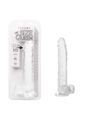 Прозрачный фаллоимитатор-гигант Size Queen 10  - 30,5 см.