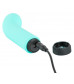 Бирюзовый мини-вибратор с загнутой головкой Power Vibe Curvy - 12 см.