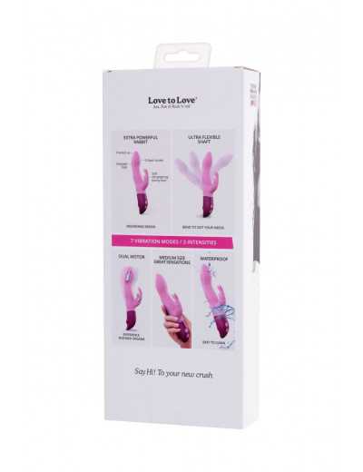 Розовый вибратор-кролик Hello Rabbit - 24,5 см.