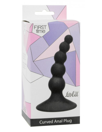 Чёрная анальная пробка Ribbed Plug Black - 10,5 см.