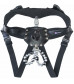 Черный пояс-трусики с насадкой  Гламур Dana  - 15,2 см.