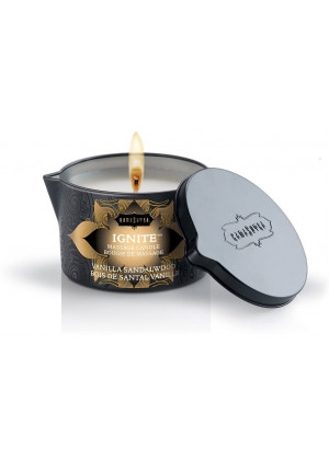 Массажная свеча Ignite Vanilla Sandalwood с ароматом ванили и сандала - 170 гр.