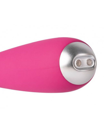 Ярко-розовый G-стимулятор IRIS Clitoral   G-spot Vibrator - 18 см.