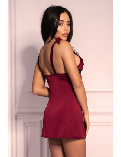 Короткая атласная сорочка Lucami с бантикмм