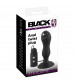 Черная анальная вибропробка с вращением Butt Plug - 13,6 см.