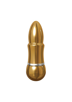 Золотистый алюминиевый вибратор GOLD SMALL - 7,5 см.