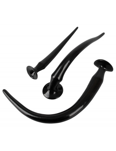 Набор из 3 длинных анальных пробок Super Long Flexible Butt Plug Set