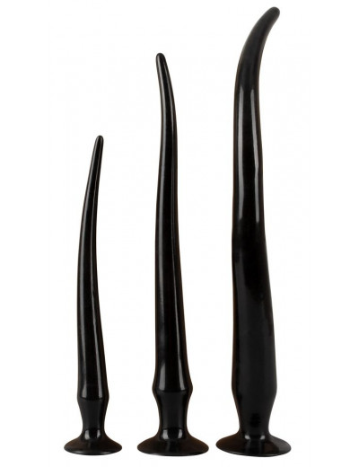 Набор из 3 длинных анальных пробок Super Long Flexible Butt Plug Set