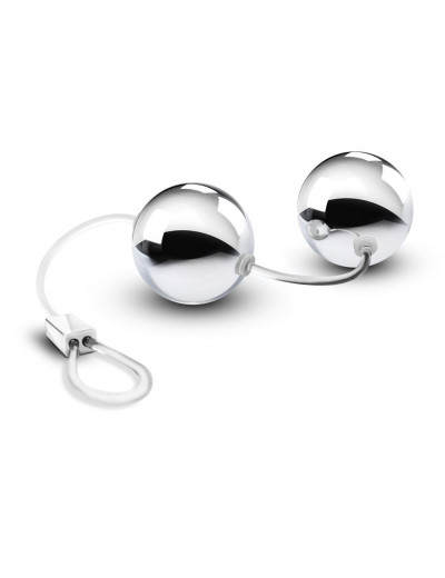 Серебристые вагинальные шарики B Yours Bonne Beads
