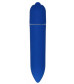 Синяя удлинённая вибропуля Power Bullet Black - 8,3 см.
