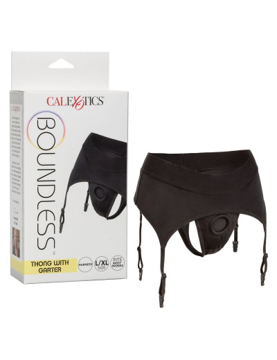 Пояс-трусики для фиксации насадок Boundless Thong with Garter L/XL