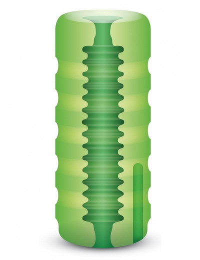 Зеленый мастурбатор с вибрацией Zolo Original Squeezable Vibrating Stroker