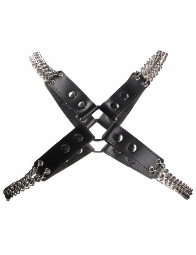Черная мужская портупея Chain And Chain Harness