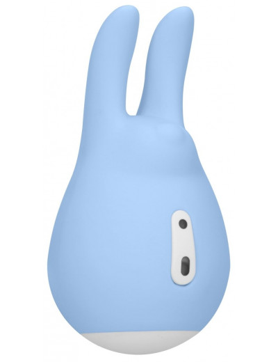 Голубой клиторальный стимулятор Love Bunny - 9,4 см.