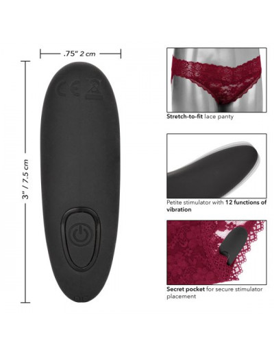 Кружевные трусики с клиторальным вибратором Remote Control Panty Set L/XL