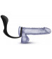 Черное эрекционное кольцо с анальным стимулятором Platinum Cock Ring Plug