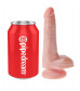 Телесный фаллоимитатор с мошонкой и присоской 6  Cock with Balls - 17,8 см.