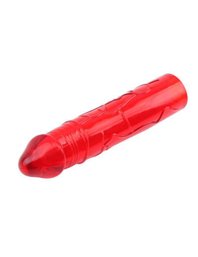 Красный классический вибратор с 2 сменными насадками Hers Dildo Kit