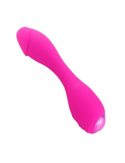 Розовый вибратор Devil Dick - 16 см.