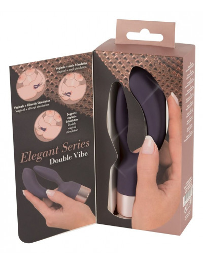 Фиолетовый вибратор-кролик Elegant Rabbit - 15,2 см.