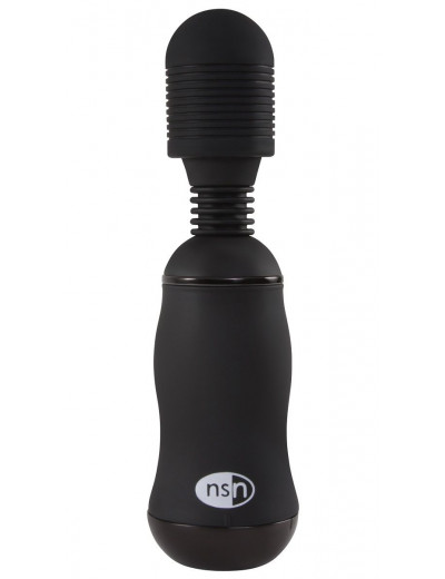 Чёрный вибромассажёр для эрогенных зон BoomBoom Power Wand - 18 см.