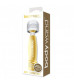 Золотистый жезловый мини-вибратор с кристаллами Mini Massager Gold Edition