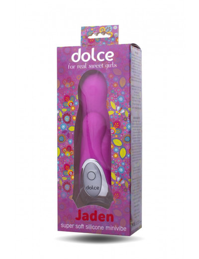 Розовый мини-вибратор Dolce Jaden - 12,5 см.