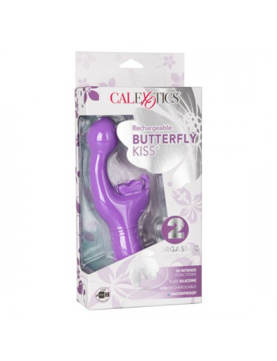 Фиолетовый вибратор-кролик Rechargeable Butterfly Kiss