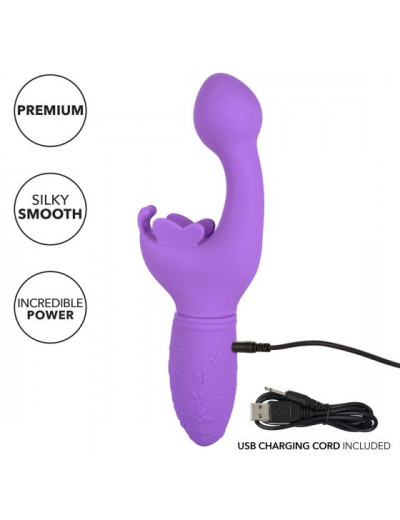 Фиолетовый вибратор-кролик Rechargeable Butterfly Kiss
