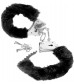 Меховые чёрные наручники Beginner s Furry Cuffs